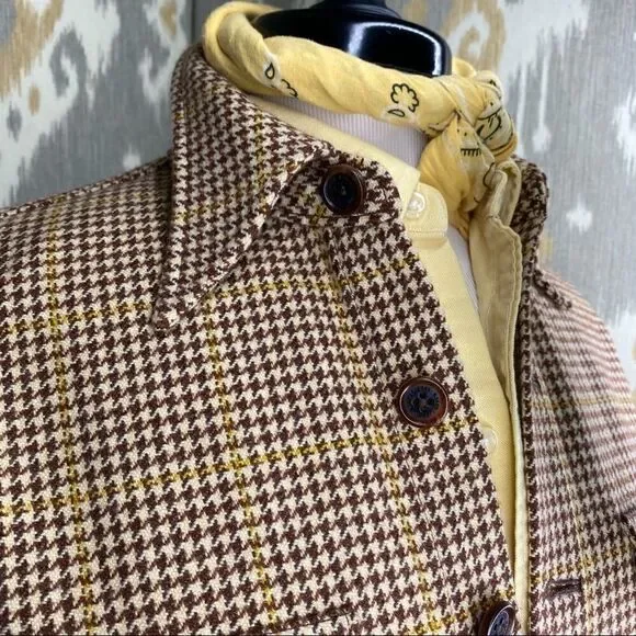 Ralph Lauren Collection Brown Multi Wool Check Plaid Jacket - Picture 7 of 16
